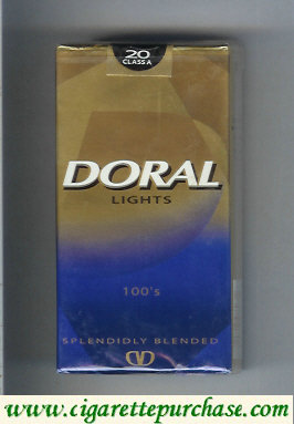 Doral Splendidly Blended Lights 100s cigarettes soft box